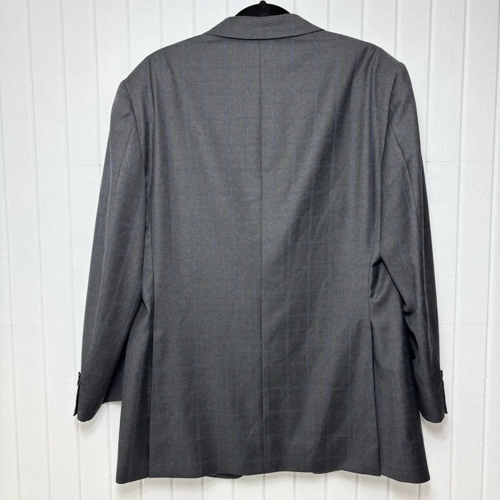 Samuelsohn Business Casual Wool Gray Blue Two Button Blazer for Men Size 42-36 R